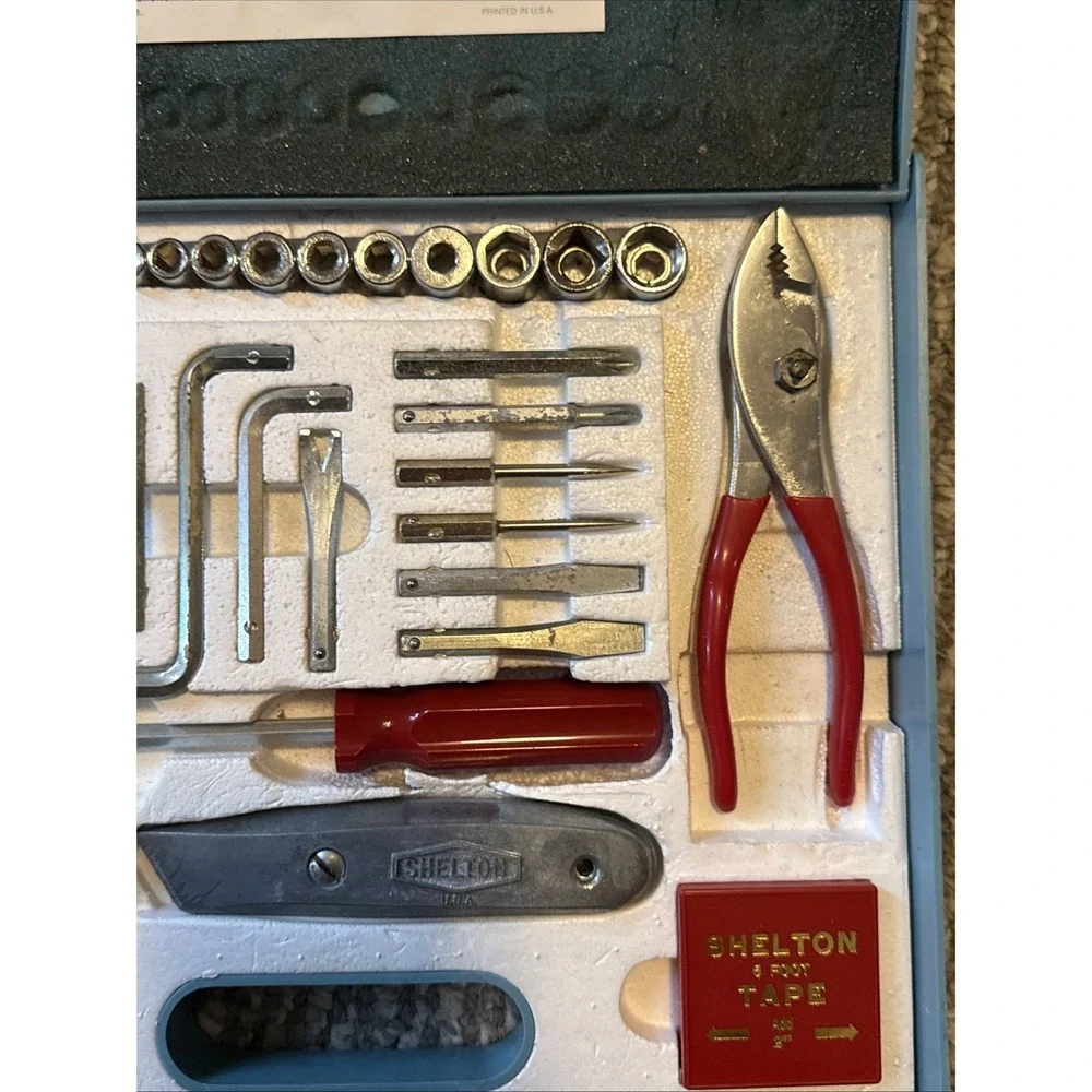 Vintage Portable Shelton Socketool Kit Antique Tool Socket Set
